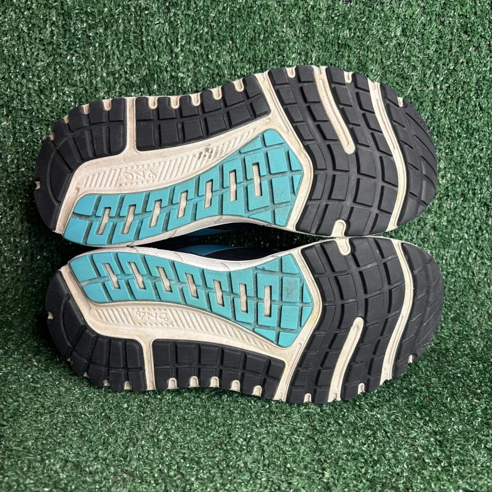 Brooks Ariel 20 Support Cushion Running Shoe Black Blue Women Sz 9 2E Extra Wide